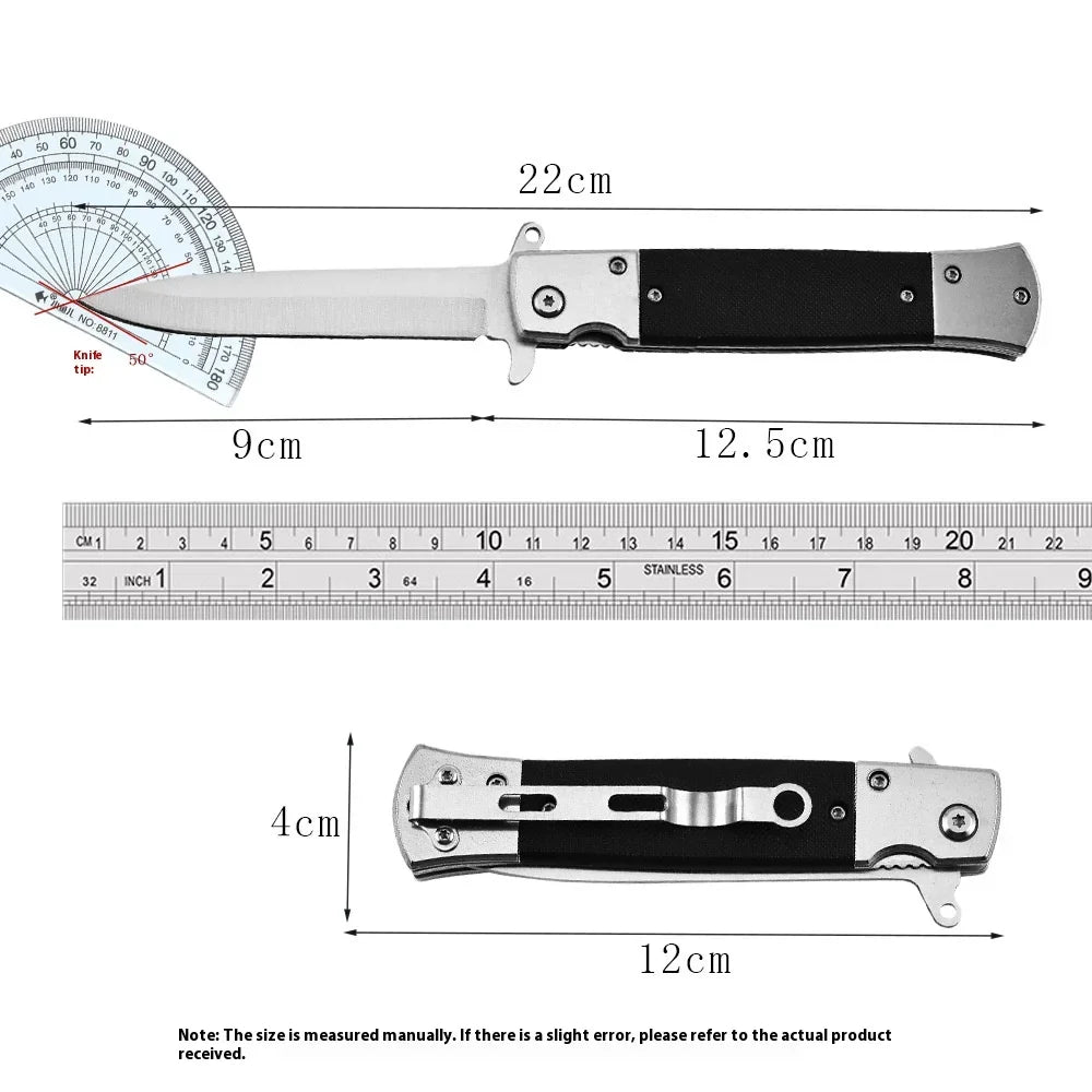 Outdoor Portable Folding Fruit Knife High Hardness Stainless Steel Pocket Cutter Camping Survival Vegetable Peeling Knife EDC Ha