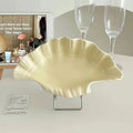 Shell Plate Cream Retro Ceramic Plate Fruit Snack Plate Dinner Tray Dish Set Jewelry Storage Dish Tableware Gift