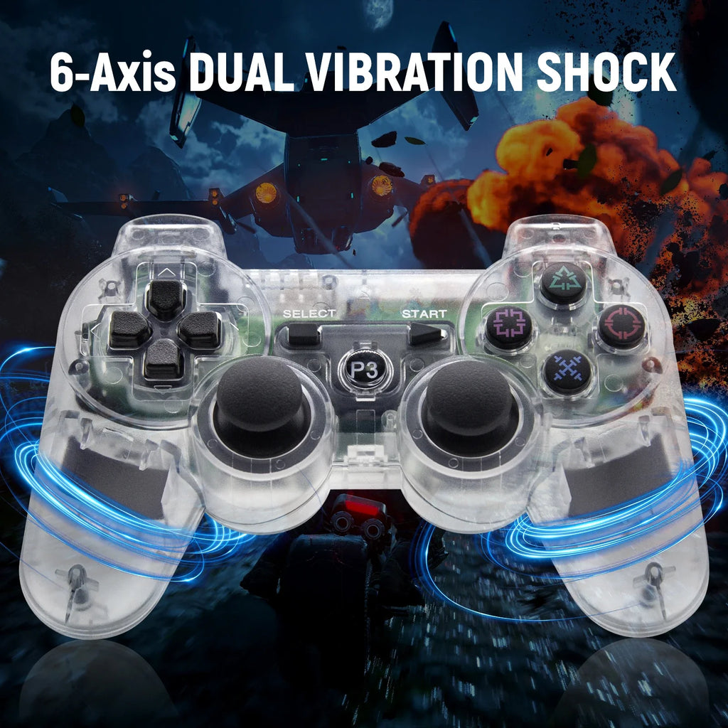 Gamepads For Playstation 3 PS3 Consoles PC/Android TVs /Game Boxes 360°Joysticks Precise Targeting No Deadzone Game Controller