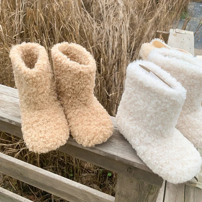 Girls Winter Thermal Boots – Furry Warm Ankle Boots