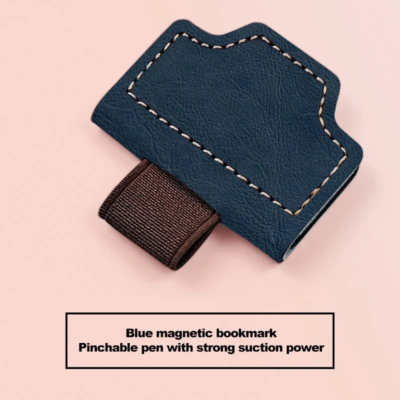 High appearance magnetic bookmark, creative and fresh, student double-sided magnetic bookmark with pen clip