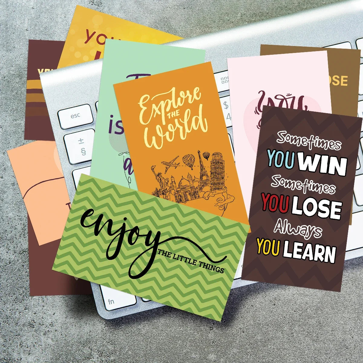 60pcs Daily Affirmation Cards, Mini Inspirational Lunch Note Card, Motivational Reward Cards,Positive Affirmation Reminder Cards