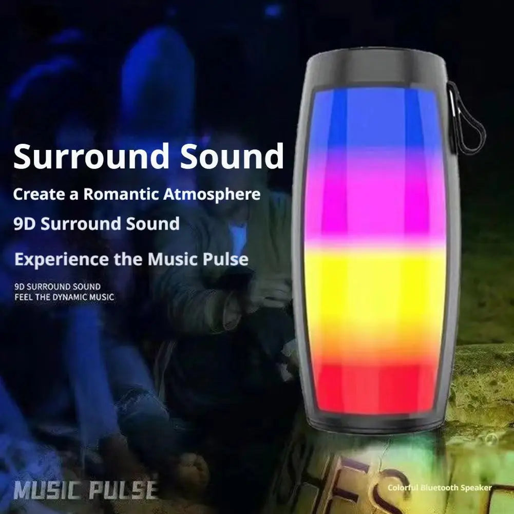Portable Bluetooth Speaker With RGB LED Lights Subwoofer Wireless Soundbox Heavy Bass MP3 Music Player For Party