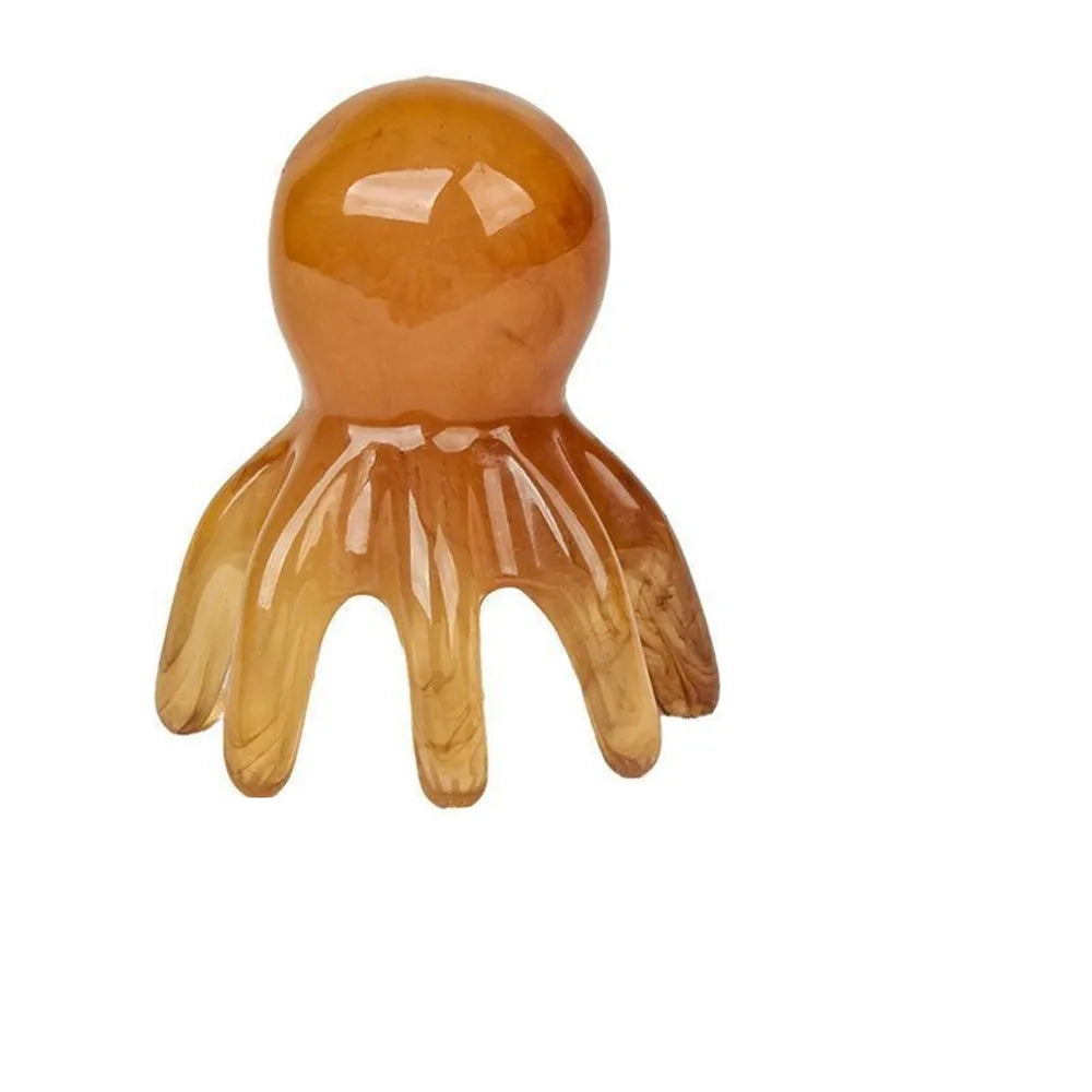 Cute Resin Octopus Comb - Scraping Scalp Massager Hair Care Tool for Meridian Scraping Acupuncture SPA Gua Sha Health Massage