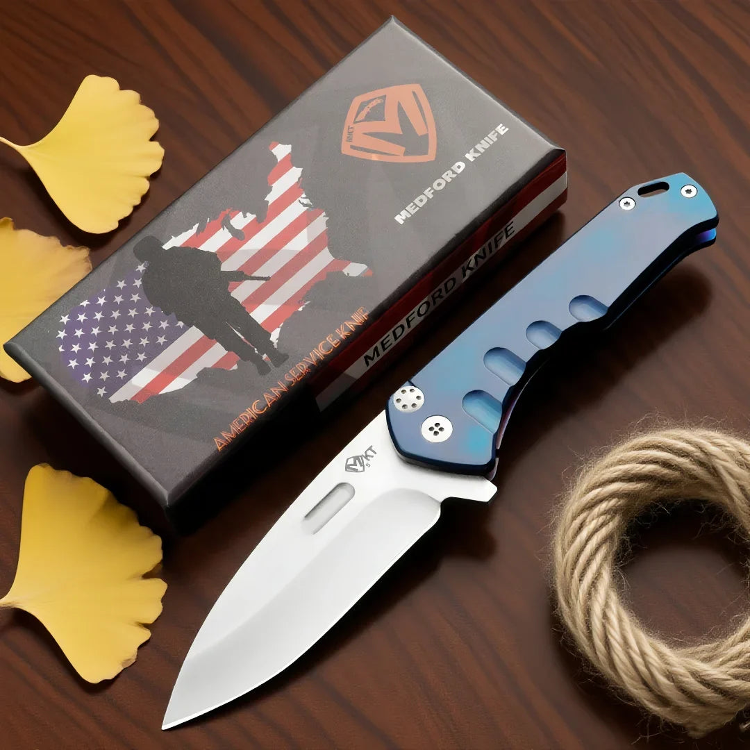 Medford - Heavy-duty Folding Knife, High-hardness D2 Blade, Portable Backpack Camping Travel Knife, Sharp Fruit Knife