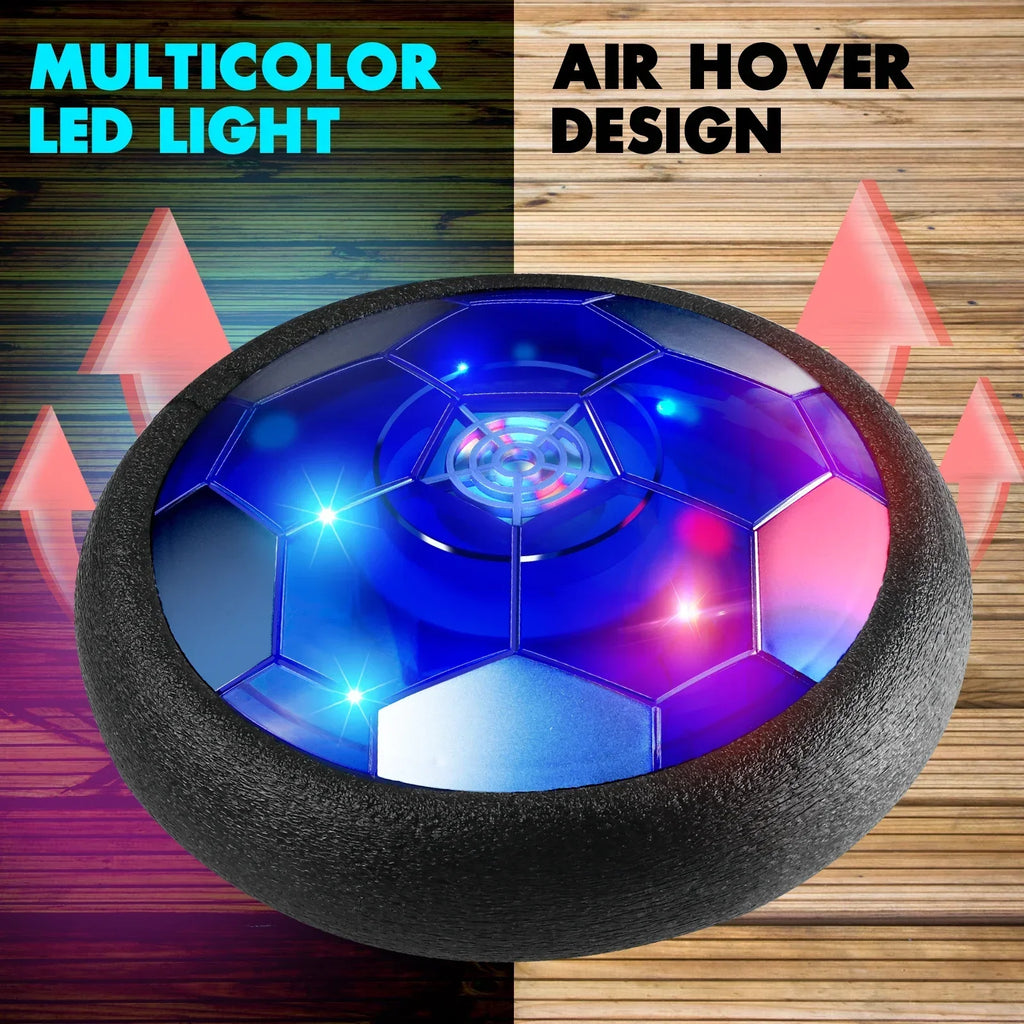 Rechargeable Hover Soccer Ball for Kids - Air Floating Soccer with LED Lights And Foam Bumper Fun Toy for Boys And Girls