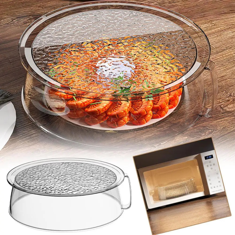 1Pc Microwave Splatter Cover, Unbreakable Foldable Dish Lid, Stackable Insect Proof for Kitchen Camping BBQ