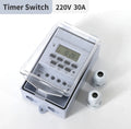 TNCE 30A Timer Switch, Waterproof 220V time controller, set to seconds, 32 groups of timer on and off, for light, water pump