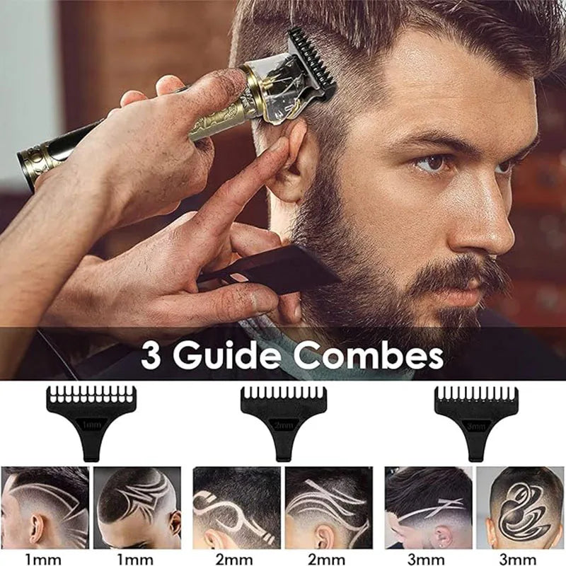 Carving T9 Vintage Professional Electric Hair Cutting Machine USB Rechargeable Portable Shaver Trimmer For Beard Care Best Gift