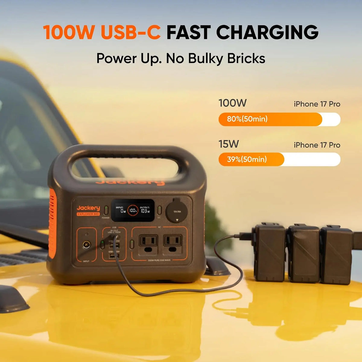 Explorer 300 Portable Power Station,292Wh | Backup LiFePO4 Battery, Solar Generator for Outdoors, Camping, Travel,, Custom
