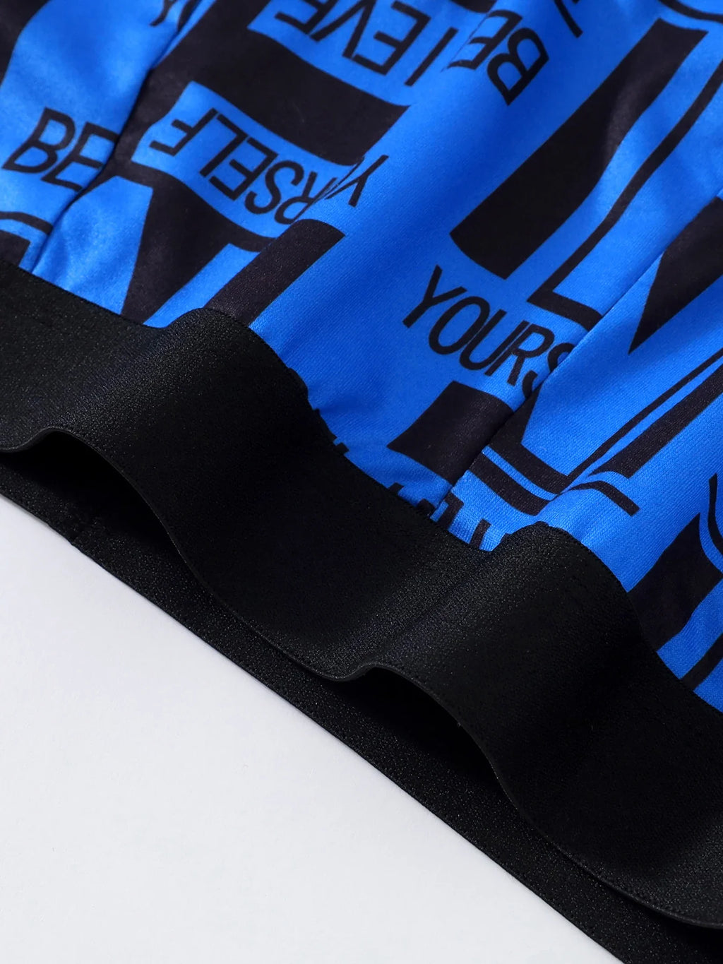 Men's 5-Pack Polyester Boxer Briefs - "BELIEVE YOURSELF" Motivational Print, Comfortable & Stylish