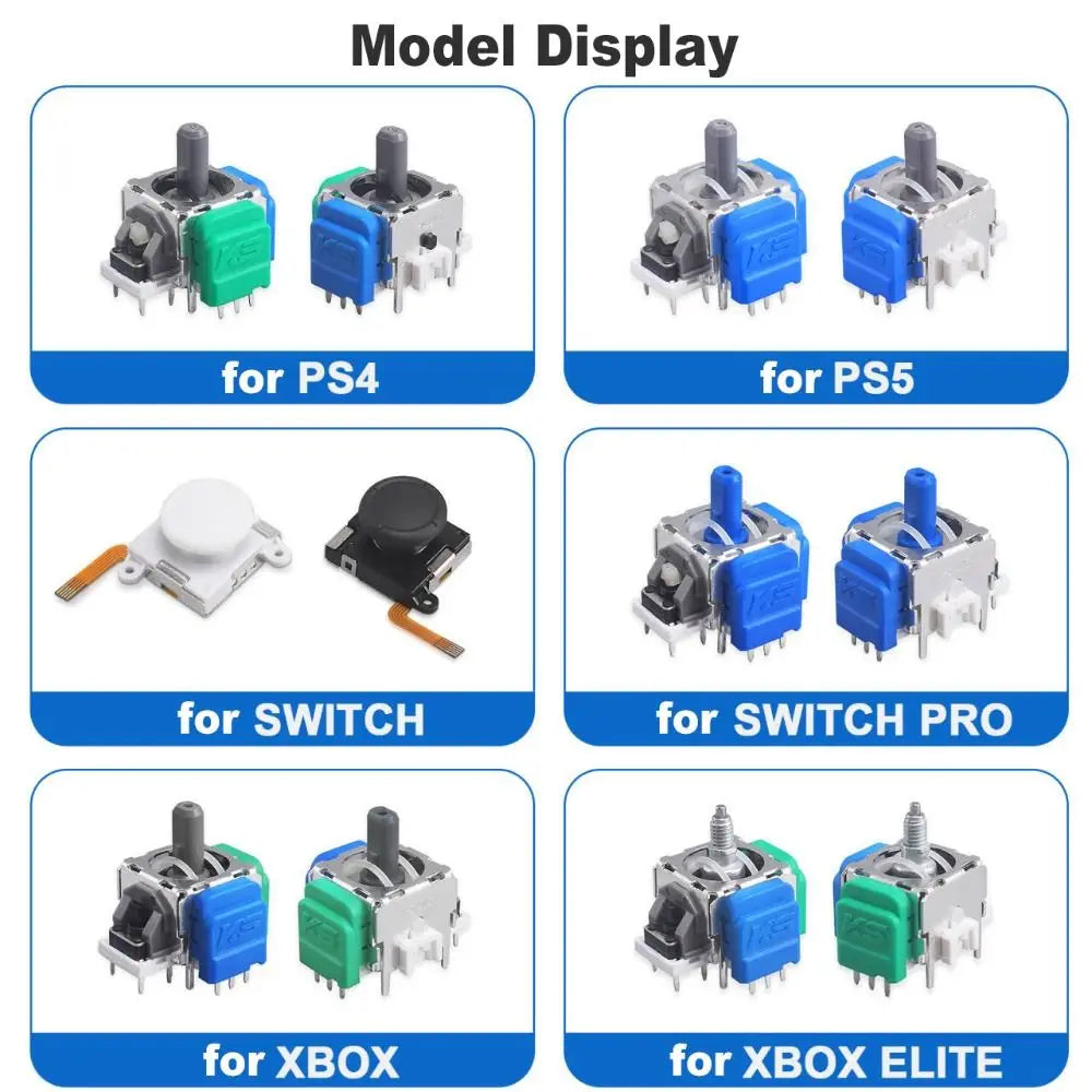 Anti-Drift TMR Electromagnetic Joystick High Precision Durable ThumbStick 3D Analog Game Accessories for PS5/PS4/Xbox/Switch Pro