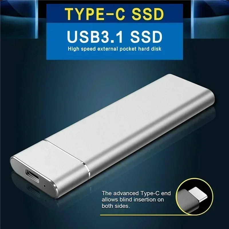Mini Portable USB SSD 1TB 2TB High-speed Original Mass Storage SSD USB3.0 External Hard Drive for USB SSD Computer Laptop