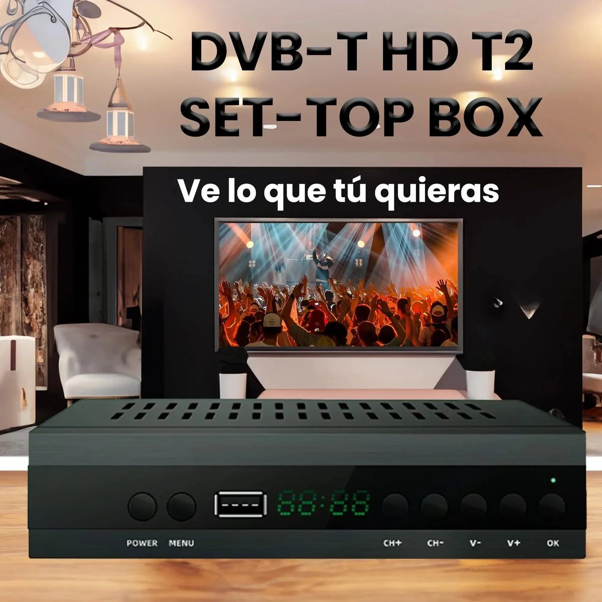 JN821 H.265 TDT DVB-T2 C Digital Terrestrial TV Receiver HD DVB-T2 FTA Set Top Box EPG USB PVR TV Tuner for HD/Old TV