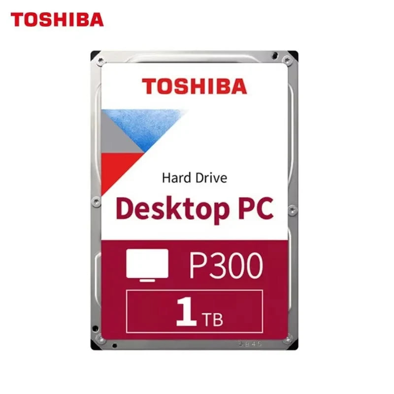 For Toshiba P300 HDWD110 1TB Desktop Hard Drive, 7200RPM SATA3, 3.5 Inch Red Disk, High Speed & Stable Performance