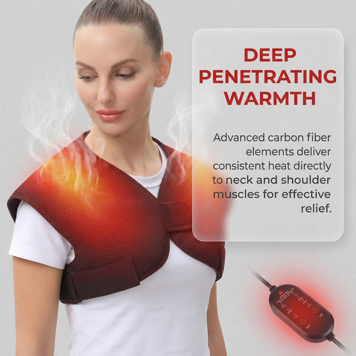 Electric Heating Shoulder Braces 3 Heating Functions Shoulder Back Muscle Relaxation Hot Compress Anti-fatigue Back Heated Vest