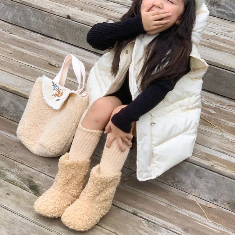 Girls Winter Thermal Boots – Furry Warm Ankle Boots