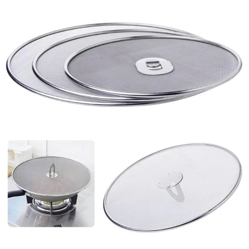 1Pc Kitchen Oil Proofing Lid Filter Foldable Handle Frying Pan Cover Splatter Screen Spill Proof Kitchen Cooking Tools