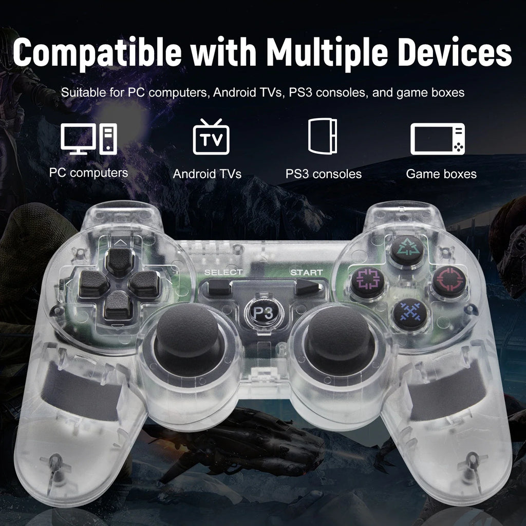 Gamepads For Playstation 3 PS3 Consoles PC/Android TVs /Game Boxes 360°Joysticks Precise Targeting No Deadzone Game Controller