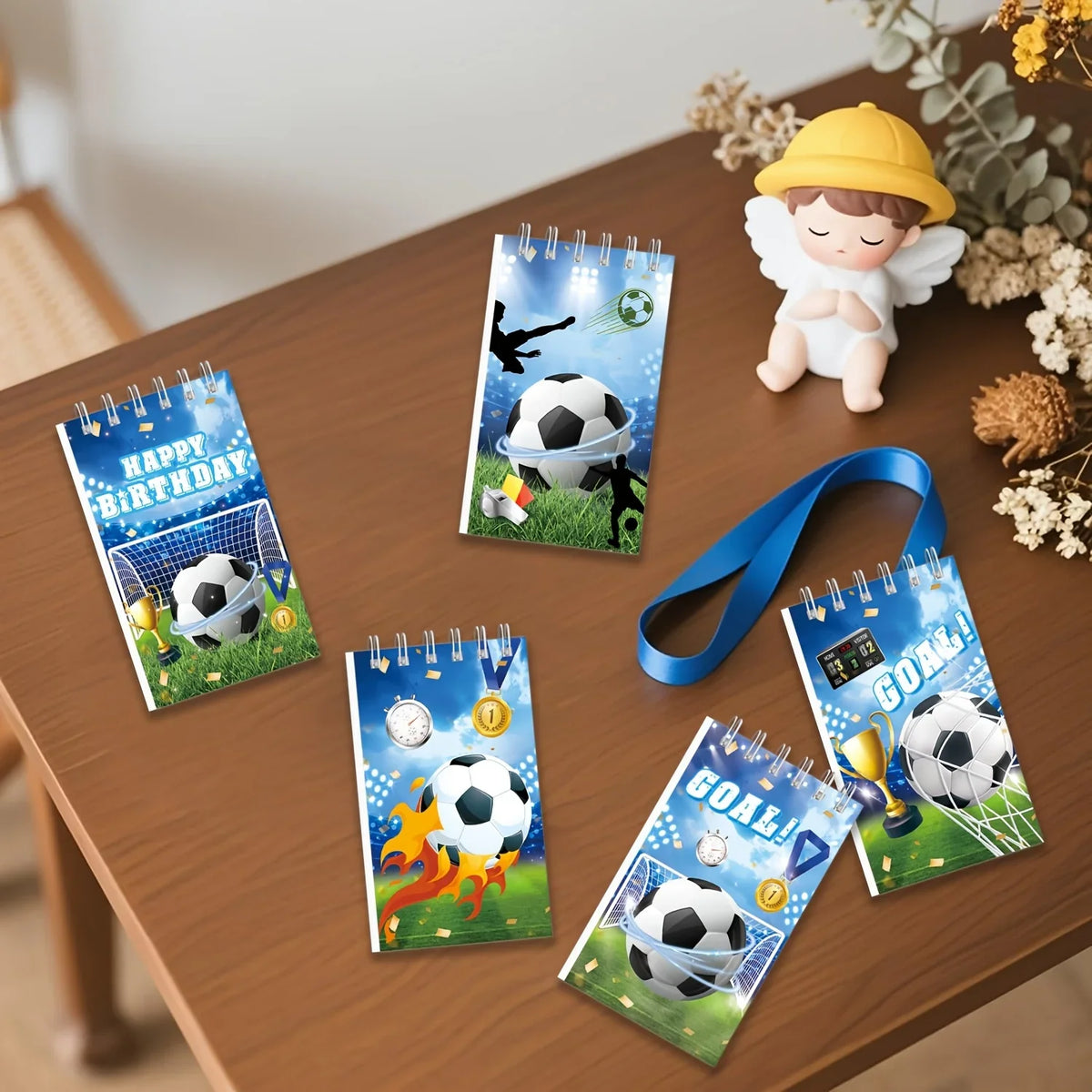 Football-Themed Notebook, Smooth Writing, Student Mini Notebook, Schedule Memo Pad, Diary and Planner for Football Enthusiasts.