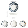 4-Piece Ceramic Plate，5.65in Simple Dipping Dishes.For Appetizers, Fruits, Desserts & Bone Spitting，Microwave & Dishwasher Safe