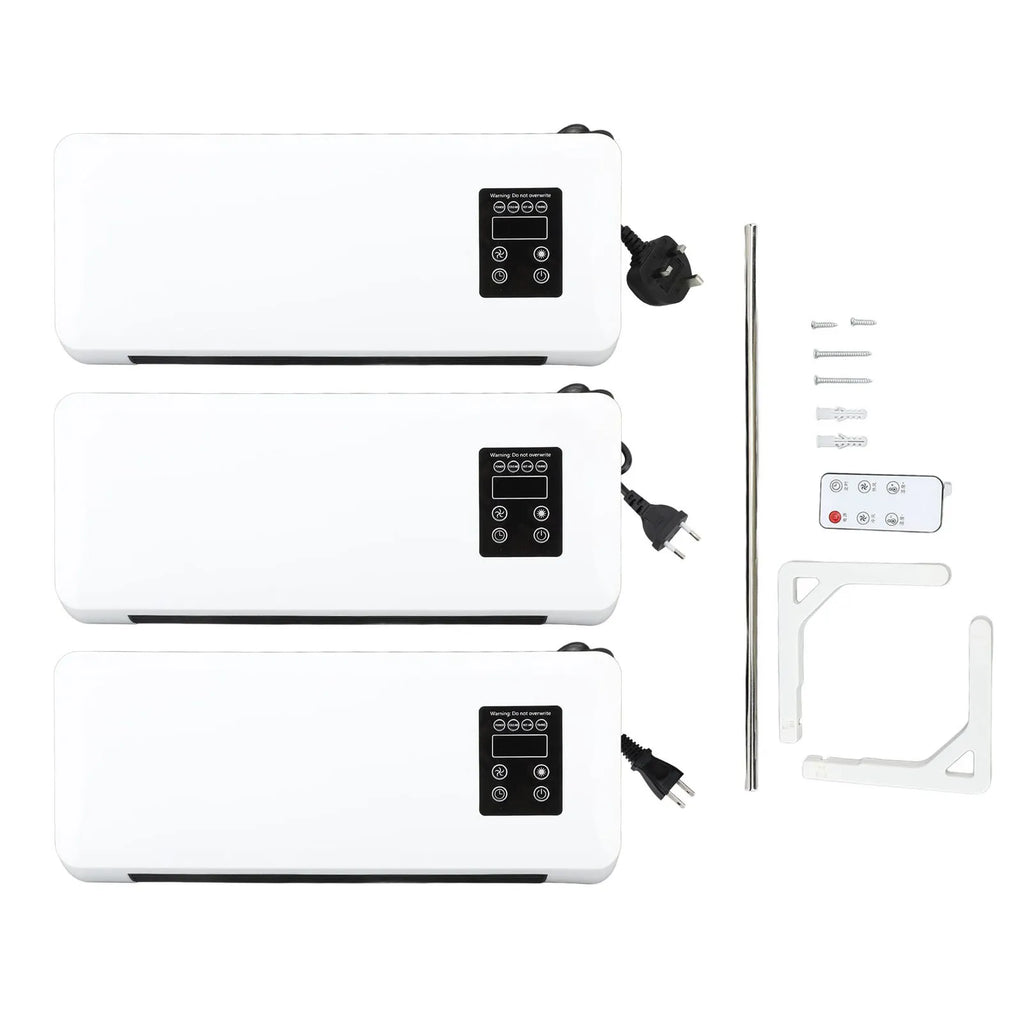 Wall Mounted Room Heater Waterproof Quick Heating Towel Drying Rack Space Saving Electric Wall Heater 1500W for Living Room