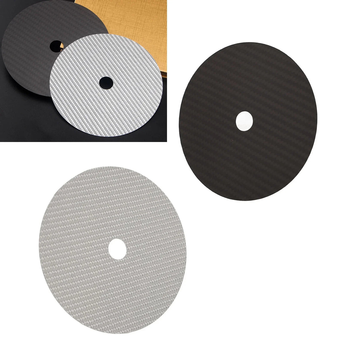 CD Tuning Mat CD Tuning Pad HIFI CD Tuning Mat Low Distortion Rate Carbon  CD Pad for CD Player Carbon  CD Tuning Pad