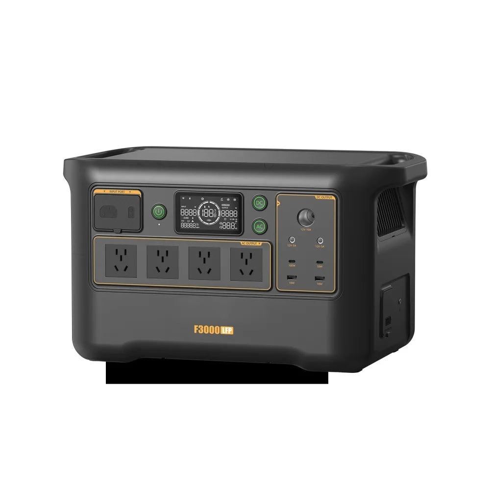 3072Wh 3000W Solar Generator, LiFePO4 Battery, Fast Charging, 100W USB-C Output for Home Camping RV Emergency, Custom