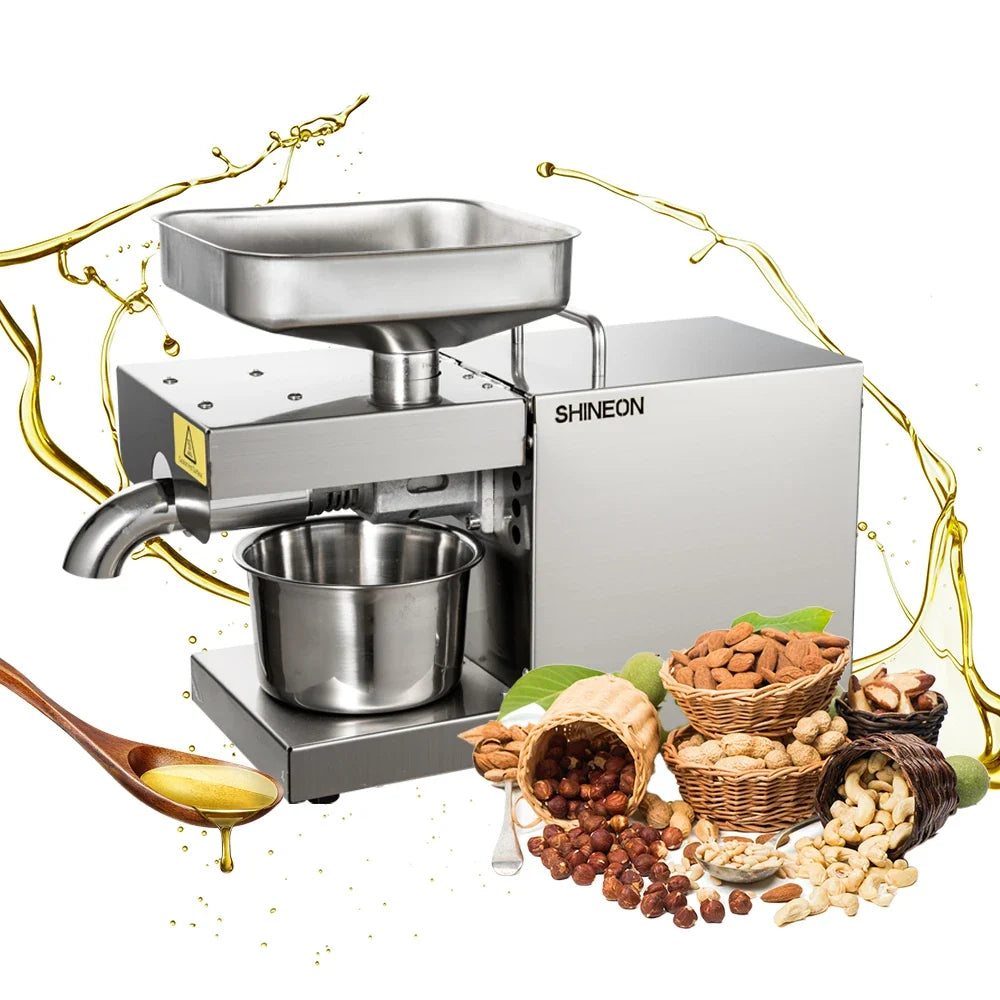 1500W 110V/220V Automatic Cold Press Oil Machine, Oil Cold Press Machine, Sunflower Seeds Oil Extractor, Olive Oil press Extract