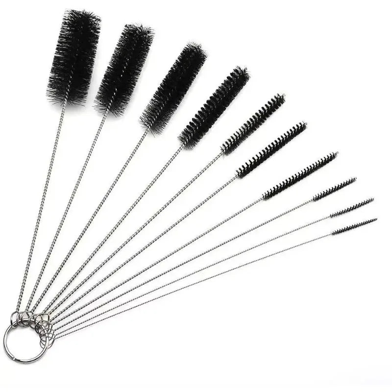 Drinking Straw Cleaning Brush Kit Reusable Tube Pipe Cleaner Nylon Stainless Steel Long Cleaning Brushes for Baby Cup Bottles