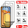 1~3 Pcs Tempered Glass For Redmi 14C 13C 12C 10C NFC Film Screen Protector For Xiaomi Redmi Note 14 13 12 11 10 Pro Pelicula de Vidro Temperado Poco C65 C75 Phone Front Glass