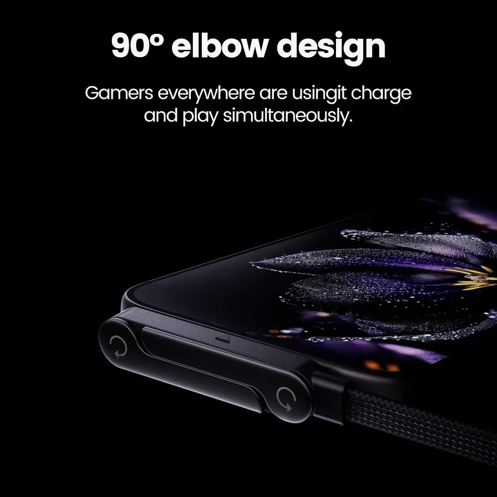 65W USB A To USB Type C Cable Quick Charge Phone Charger Cable Built In Foldable Stand Data Wire 2 in 1 USB C Charging Line