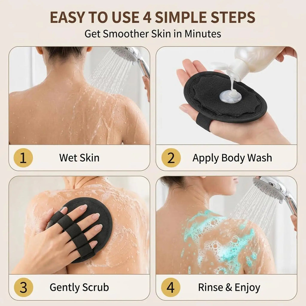 1PC Exfoliating Bath Scrubber Pads Rubber Deep Cleansing Gentle Dead Skin Remover Body Scrubber Bathing Accessories