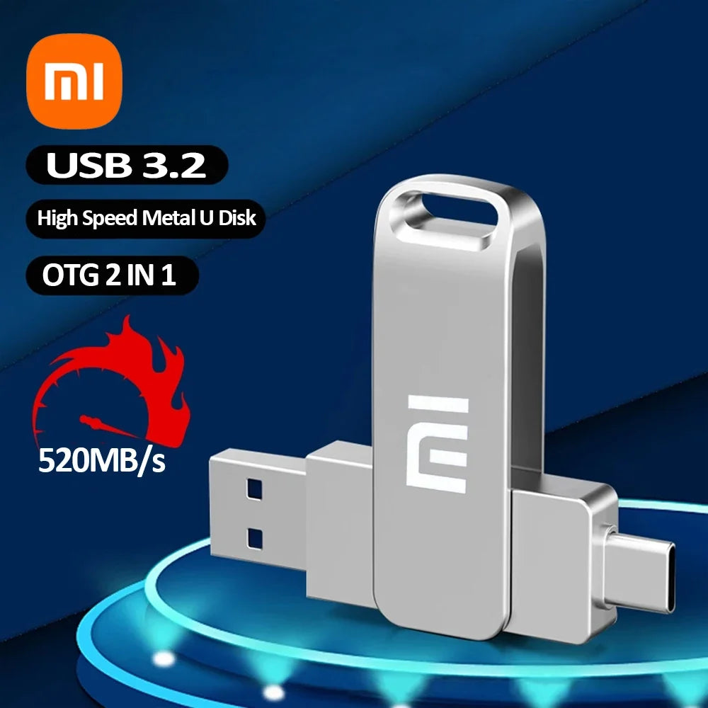 High Speed USB 3.0 Flash Drive 16TB Metal Pendrive U Disk 2TB OTG Memory Stick Portable USB For Xiaomi Laptop Digital Equipment