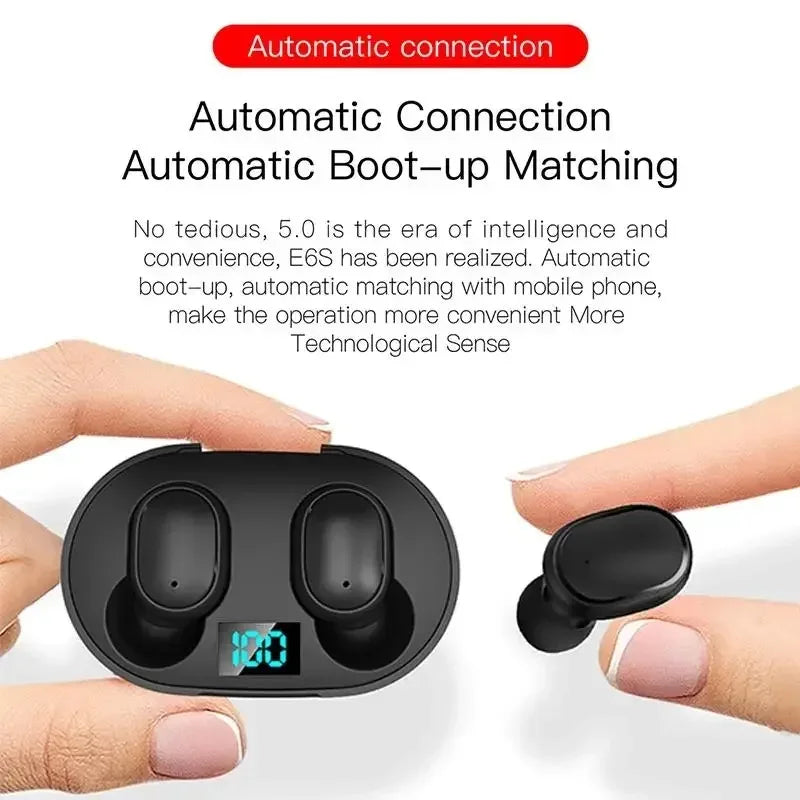 NEW E6S Bluetooth Earphones Wireless bluetooth headset Noise Cancelling Headsets With Microphone Headphones For Xiaomi Redmi