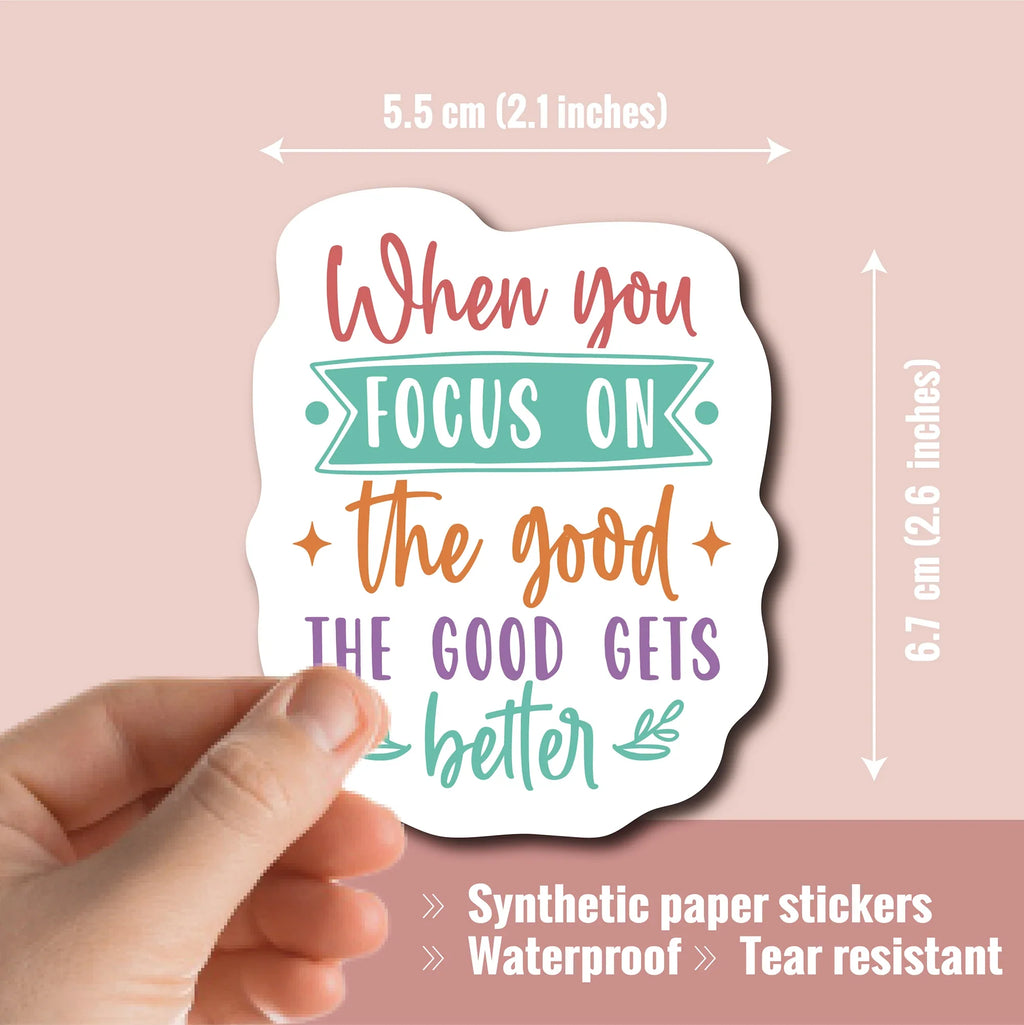 50 Pack Motivational Quote Stickers – Aesthetic Waterproof Vinyl, UV Printed, Durable & Tear-Resistant. Perfect for Journals