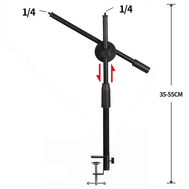 Tabletop Overhead Tripod Stand with Ring Light Mobile Phone Holder And Boom Arm for Nail Art Photography Table Shooting Tripods