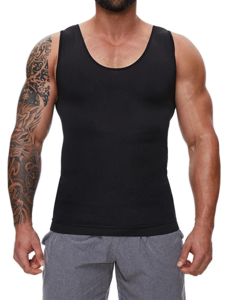 Men Body Shaper Slimming Compression Vest Undershirt Sexy Waist Trainer Tank Top Belly Control Workout Weight Loss Shapewear