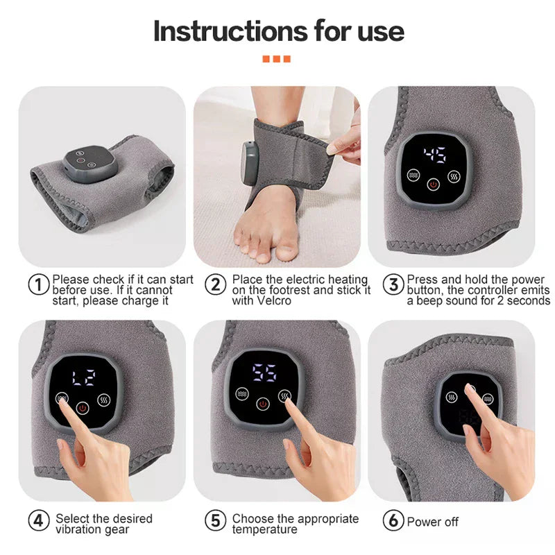 Foot Massager 2-in-1 Warming Wrap – Relax & Renew Foot & Ankle Massager With 3 Modes & 4 Heat Levels