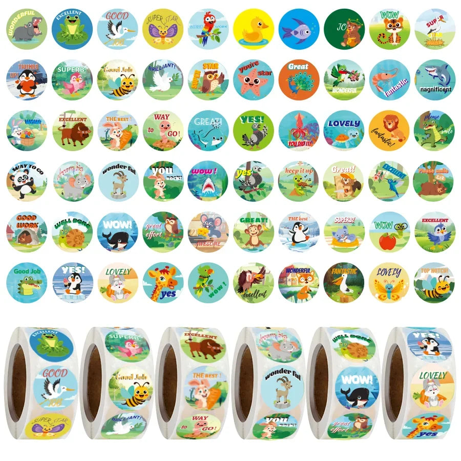 3000 PCS Mini Teacher Stickers Classroom Stickers Motivational Stickers for  Animals Stickers