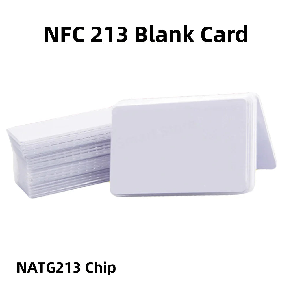 10/50pcs NFC Ntag216 Ntag215 Ntag213 White Card TAG ISO14443A RFID Cards Ntag 213 Chip for All NFC Enabled Phones