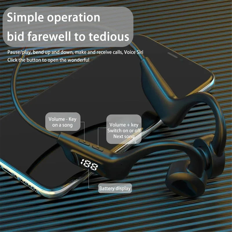 Lenovo Wireless Bone Conduction Headphones Bluetooth Earphone Sport Swimming Bluetooth Compatible Headphone Hand-free With Mic