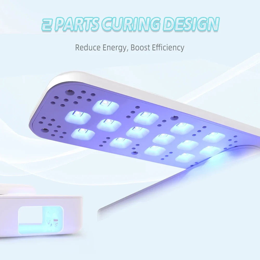 Rechargeable Foldable Gel Nail Polish Curing Light, 48W Wireless UV LED Nail Lamp, Auto On/Off, Timer Setting, Pocket Size Home