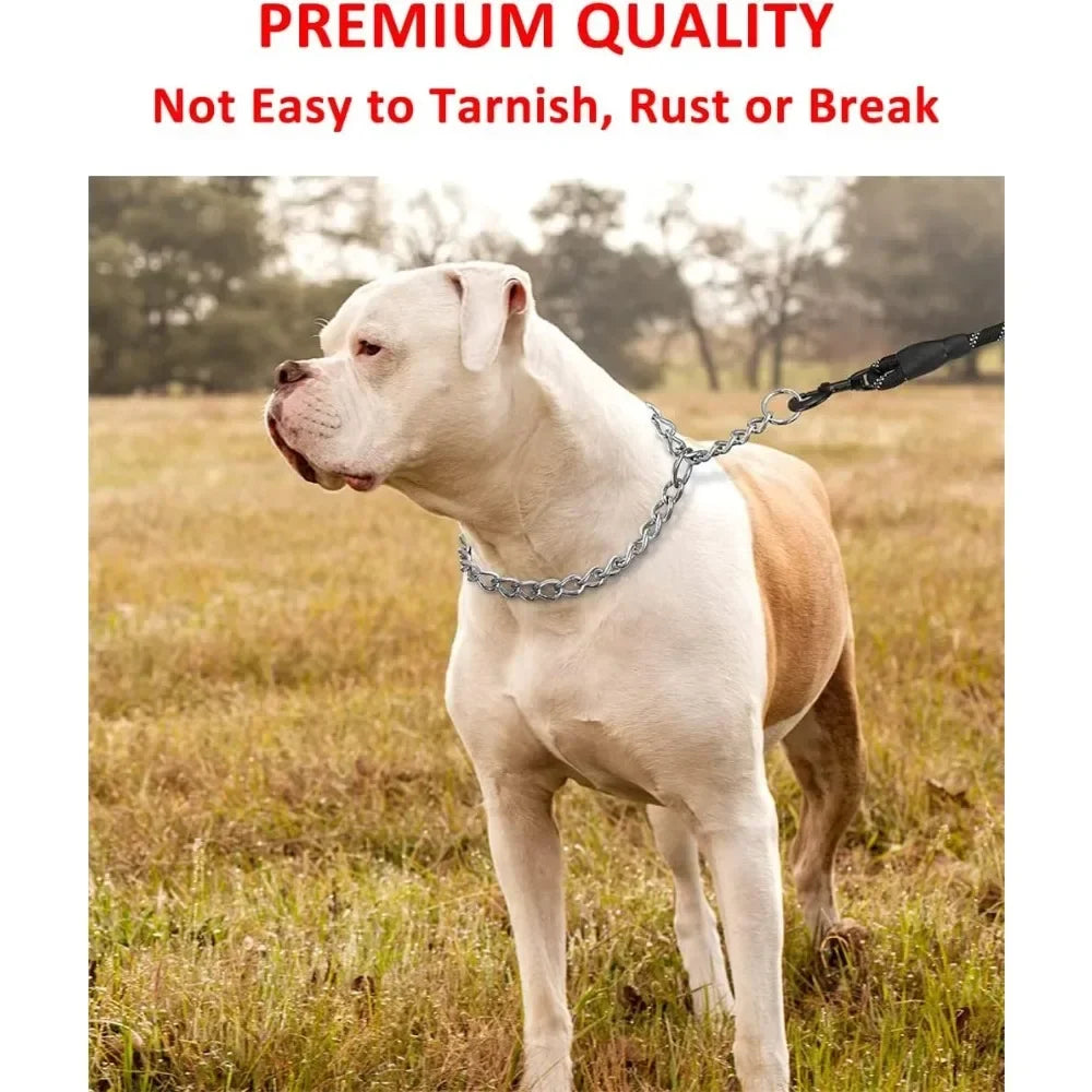 Dog Chainfor Small Medium Dogs Collars Strong Dog Choke Chain No Pull Dog Metal Slip Collar Anti Chew Training Collar Stainless