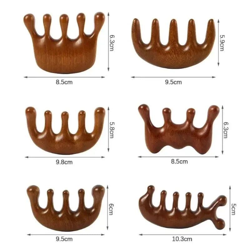 Wide Tooth Gua Sha Massage Comb Facial Massager for Head Face Scalp And Body - Guasha Scraping Tool