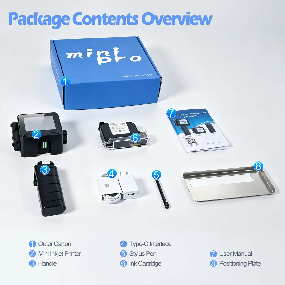 Mini Detachable Handheld Inkjet Printer MD16 Portable Compact Wireless Printing Device for Photos And Documents