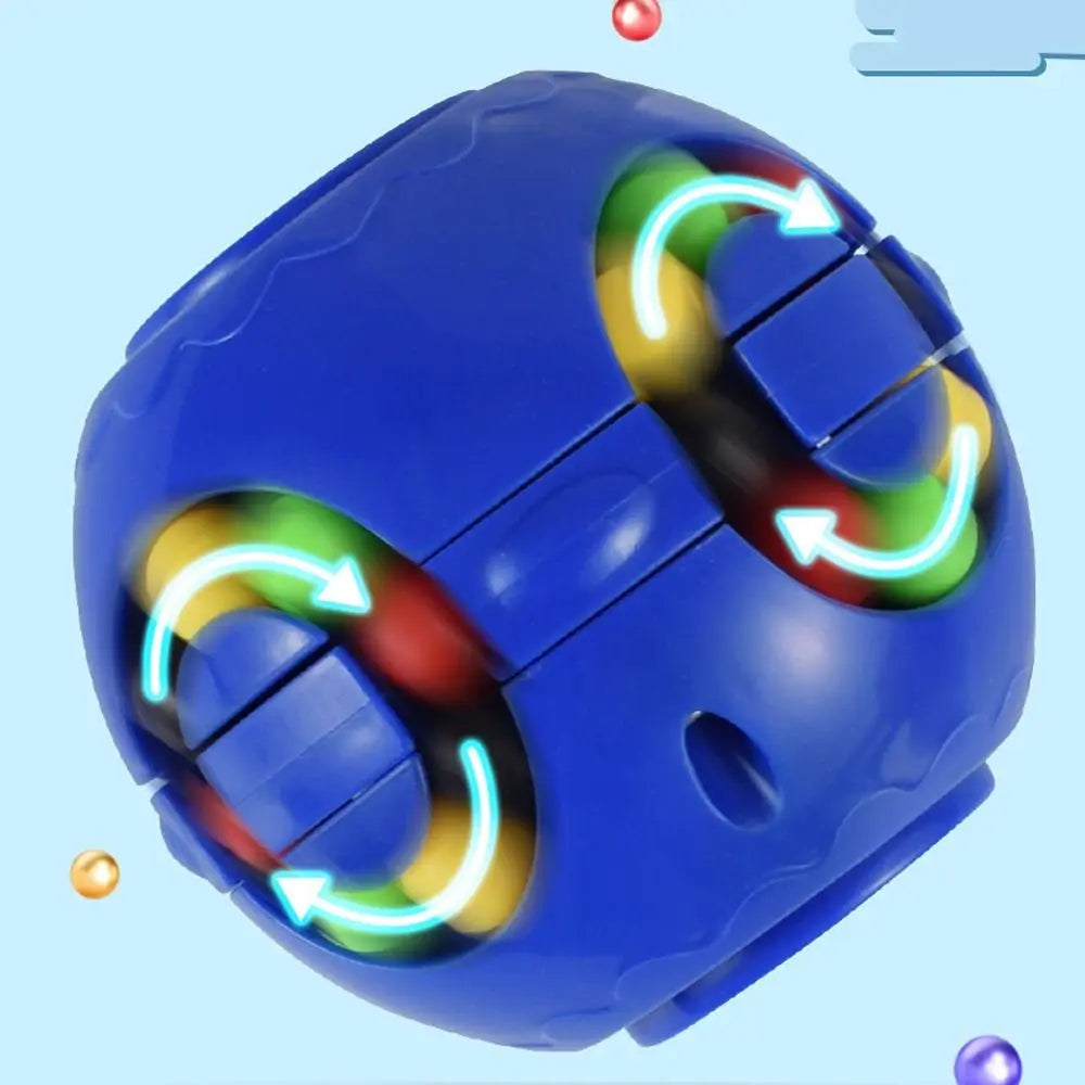 Creative Plastics Magic Bean Cube Spinner Finger Gyro Rotating Ball Finger Spinner Gyro 3D Stress Relief Toy
