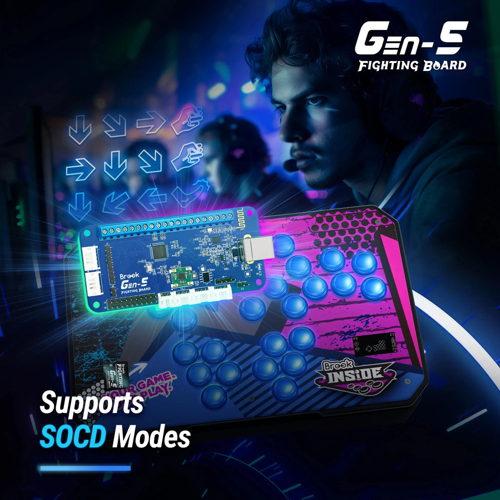 Fighting Game Gen-5th Board Arcade Game joystick control card fits for ps5/4/pc
