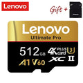 Lenovo Reliable 512GB Micro TF SD SD Cards Memory Card TF Cards 128GB U1 64GB A1 Broad Compatibility for Dash Cam/PC/Mac