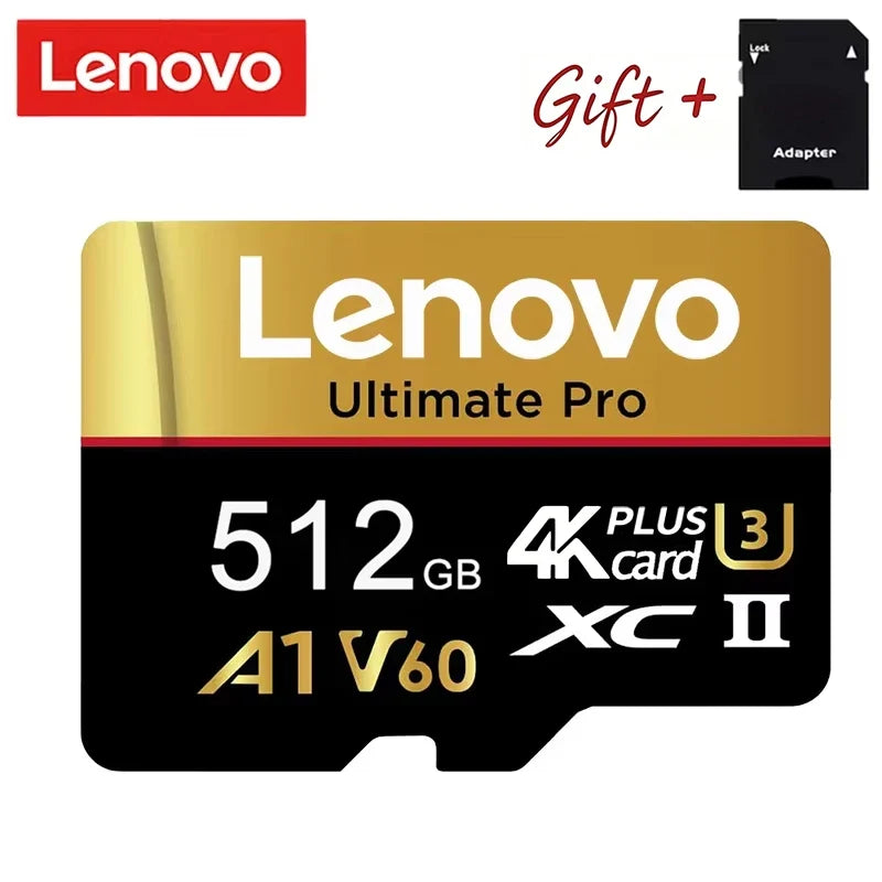 Lenovo Reliable 512GB Micro TF SD SD Cards Memory Card TF Cards 128GB U1 64GB A1 Broad Compatibility for Dash Cam/PC/Mac